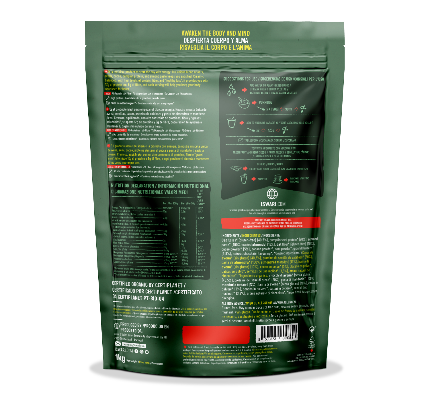 Super Breakfast Extra Protein - Cacao and Pumpkin Seed Protein - Image 2